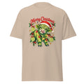 Mellow Moonfish Christmas Lime Cow T-shirt in Sand — product mockup
