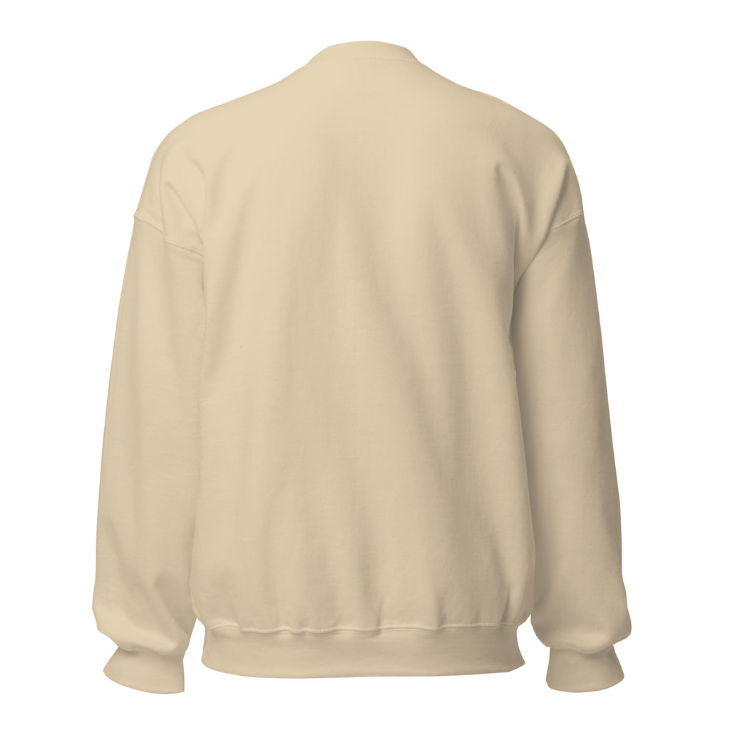 Mellow Moonfish Christmas Lime Cow sweatshirt in Sand — product mockup