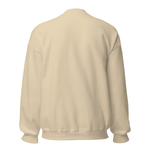 Mellow Moonfish Christmas Lime Cow sweatshirt in Sand — product mockup