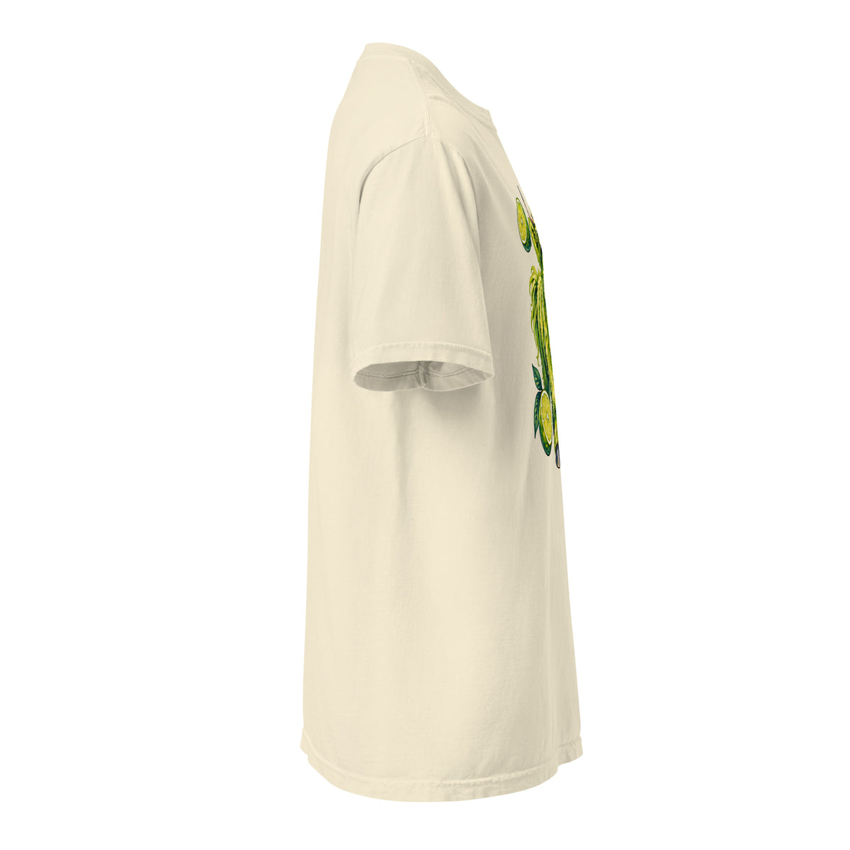 Mellow Moonfish Lime Cow graphic T-shirt in Ivory — product mockup